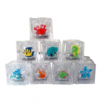 8 tk h&otilde;&otilde;guvate vannikuubikute komplekt, mereloomade graafika helendav vannim&auml;nguasi lastele veega aktiveeritavate sensoorsete vannim&auml;nguasjade jaoks Sets