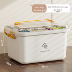 Suure mahutavusega kaasaskantav ravimikarp kihiliste sektsioonidega h&auml;daolukorra ja esmaabi hoiustamiseks.