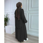 Naiste Mood Pikkade Varrukatega Paeladega Pluus Maxi Seelikud Vintage Vabaaja Elegantsed &Uuml;likonnad XXL must