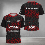 Stiilne 3D-prinditud meeste T-s&auml;rk padeli jersey hingav kiiresti kuivav tennise l&uuml;hikeste varrukatega T-s&auml;rk suur suurus spordir&otilde;ivad treeningriided M