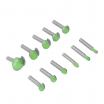 11Pcs Round Nose Router Bit Kit Cemented Carbide 8 mm Shank Cove Box Kit for Doors Cabinets Shelves