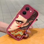 Pehme silikoonist ruudukujulise redeli mustriga telefoni&uuml;mbris, t&auml;ielikult kattev, kaamera p&otilde;rutuskindel kaitse, kummist &uuml;mbris Vivole Vivo Y28S 5G pruun