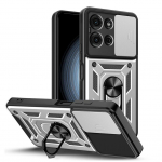 Kaamera kaitse&uuml;mbris Moto G75 G55 G35 G85 G04 G24 Power G34 G14 G54 G84 G13 G23 G53 G73 G32 G22 G30 jaoks, metallist r&otilde;ngashoidjaga kate For Moto G75 must