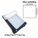 Veekindel pol&uuml;et&uuml;leenkile present &ouml;&ouml;silmustega v&auml;listingimustes kasutamiseks 3*3m