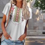 Naiste suvine T-s&auml;rk lihtsa tr&uuml;kiga retromoe l&uuml;hikeste varrukatega t-s&auml;rgid vabaaja tr&uuml;kitud topid XS sinine