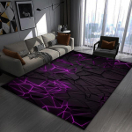 3D Vaip Elutuba Mustust H&uuml;lgav Lihtne Hooldada Libisemiskindel Magamistoa Voodi&auml;&auml;rne Vaip E-spordi Ruumi Dekoratsioonivaip 100 * 150cm