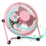 USB-ventilaator - YIOU - Mini-ventilaator Roosa - Vaikne - 14cm - Lauale roosa