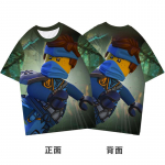 2025 MINISO Ninjago T-s&auml;rk Joonisfilm Anime Tr&uuml;kk Poiste ja T&uuml;drukute T-s&auml;rk Suvel Uus Stiil T&auml;navutrendid Laste R&otilde;ivad L&uuml;hikeste Varrukatega 110 punane