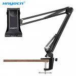 4 kuni 11 tolli tahvelarvuti hoidik iPad Pro 2 3 4 Air Mini jaoks, pika varrega mobiiltelefoni/tahvelarvuti voodi/laua klamberkinnitus must