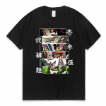 Anime Demon Slayer Upper Moons Print T-s&auml;rk naistele Unisex Akaza Douma Kokushibo Eyes L&uuml;hikeste varrukatega T-s&auml;rgid Moodsad puuvillased T-s&auml;rgid 2XL