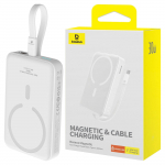 Magnetiline akupank Baseus Magnetic Mini 10000mAh, USB-C 30W Magsafe (Valge)