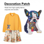 Tikitud peale&otilde;mmeldav aplikatsioon dekoratsioon plaaster riided DIY k&auml;sit&ouml;&ouml; tarvik (#5 Koer)