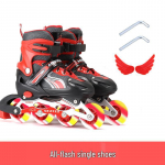 Reguleeritavad v&auml;lkrulluisud komplekt algajatele lastele Large (37-42 adjustable)