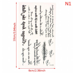 1-osaline naiste meeste v&otilde;ltst&auml;toveering ingliskeelse tekstiga veekindel ajutine t&auml;toveeringu kleebis as the picture