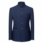 Meeste &uuml;hev&auml;rviline krae &uuml;likond Hiina stiilis Slim Fit bleiser meeste ZhongShan &uuml;likond jakk Hiina tuunika &uuml;likond &uuml;hes t&uuml;kis M safiir