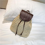 Naiste suvine seljakott, rotangist &otilde;lgkott, vabaaja &otilde;&otilde;nes naiste kootud rannakott Naiste n&ouml;&ouml;r 33cm*16cm*30cm beež