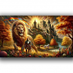 M&uuml;stiline Metsik Tiiger, L&otilde;vi, Leopard Suur 5D DIY Teemantmaal Ristpistes Pilved Maastik T&auml;ielik Mosaiik Teemanttikand Full Round 50x100CM