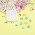 Silicone Mold for DIY Journal Sealing Wax Stick and Granules Style eight 5.2*5.2*1.3cm valge
