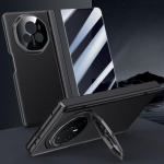 Sobib Honor Magic V3 mobiiltelefoni korpuse kilele, integreeritud objektiivihoidikuga, kokkupandava liigendvedruga, Honoror nahkkorpus Honor Magic V3