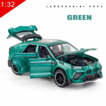 Uus 1:32 Lamborghini URUS sportauto Simulatsioon Valatud Metallisulam Mudelauto Heli Valgus T&otilde;mmatav Tagasi Kogumine Laste M&auml;nguasi Kingitused roheline