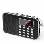 Raadio kaasaskantav AM FM raadio k&auml;eshoitav tasku HIFI stereo k&otilde;lar ilmajaam raadiod digitaalne laetav must