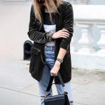 Naiste mood pikkade varrukatega kuldne sametine soliidne vaba kardigan mantel XXL