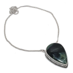 Natural Kambaba Jasper Gemstone 925 Sterling Silver Jewelry Necklace 18 u4p26