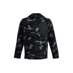 Under Armour Mikrofliisist tr&uuml;kiga kapuutsiga pusa kamuflaažmustriga lukuga tasku pikkade varrukatega dressipluus meeste kapuutsid must 1378982-001 S