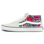 Vans Sk8 Polsterdus Vastupidav Kerge Hingav Keskmise k&otilde;rgusega Rula kingad Naiste Tossud Valge Hall Lilleline VN0A3WM340G 36