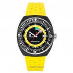 Tissot Sideral S S&uuml;nteetiline rihm Must sihver Automaatne Sukeldujakell T145.407.97.057.00 300M Meeste kell must