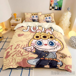 Armsad Hambad Uus Anime La-BuBu Roosa Tekikotikomplekt HD Tekikott Lastele Voodipesukomplektid Voodipesu Magamistoa Sisustus AU Double 180x210cm
