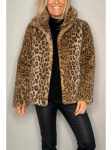 2024 Talvine Naiste Mood Leopardimustriline Kunstkarusnahast Mantel Rev&auml;&auml;riga Large