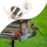 Bird Feeder for Cage Accessories Clear Easy to Clean Portable Acrylic Parakeet Food Style C