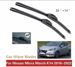 Nissan Micra March K14 2016-2025 jaoks 26 + 14 Kojamehed Kojamehed Nissan Micra March K14 2016-2022 26+14