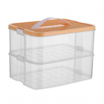 S&auml;ilituskast ehitusklotsidele 2-kihiline klassifitseeritud l&auml;bipaistev laste m&auml;nguasjade organiseerija kaanega virnastatav esmaabikomplekt ravimid 2 Layer