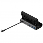 Asus ROG Ally dokkimisjaam ventilaatoriga, HDMI-&uuml;hilduv 4k@60Hz, Gigabit Ethernet 1000Mbps, USB-C PD laadimine Steam Deckile