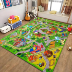 Laste hariduslik linnaelu m&auml;ngumatt Vaip Liikluss&uuml;steemiga Vaip Magamistoa M&auml;ngutoa jaoks L&otilde;bus &Otilde;ppiv P&otilde;randamatt Ohutu Lastele 120 x160cm