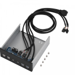 5,25-tolline lauaarvuti korpus Sisemine esipaneel USB-jaotur USB3.0 2.0 HD-Audio port