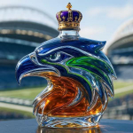 Seattle Seahawks Viski Pudel Borosilikaatklaas Seahawk Pea Viski Pudel painted eagle head crown cover