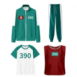 Kalmaari M&auml;ngu Cosplay Kost&uuml;&uuml;m Neljaosaline Komplekt Dressipluus R&otilde;ivad Jakk T-s&auml;rk Vest P&uuml;ksid Komplekt Spordi Huppari Halloween Karnevali Peokost&uuml;&uuml;m XL F