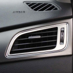 For Hyundai NiNth sonata 2015 2016 2017 ABS Matte Inner Front Air Vent Outlet Bezel Frame Molding Garnish Cover Trim Rear air outlet