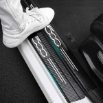 Car sticker carbon fiber decorative strip car door sill For Fiat Abarth 500 Abarth 124 Abarth 595 Car 4pcs For 500
