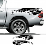 Pikapvoodi Mudslingeri stiilis kleebis Ford F150 Toyota Hiliux Dodge RAM-ile Isuzu Dmax GWM Cannon Car Splash Kit Truck Decor Decal Carbon Fiber