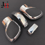 Kroomitud matt nahast k&auml;igukangi nupu k&uuml;ljekattega DSG embleem VW Golf 6 7 R GTI Passat B7 B8 CC R20 Jetta MK6 jaoks 6