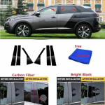 Sobib Peugeot 4008 2017- s&uuml;sinikkiust must auto akna ukse sammas BC sammas posti katte trimmi peegli efektiga arvuti bright black