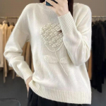 Kampsun naistele Talvine Puuvillane Paksenenud Pullover Soe Kootud Veniv Pikkade Varrukatega &Uuml;le&otilde;mblus Kampsun Kampsuni Topid L aprikoosi