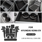 Auto ukse soonematt Hyundai Kona SX2 EV Electric 2024 2025 2026 jaoks Libisemisvastased ukseava soonemattid Auto Kona SX2 EV Tarvikud 15 must