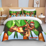 Ahv Multifilm Donkey Kong Tekikate Kollektsioon King Queen Kahekohaline T&auml;iskasvanu Kahekohaline &Uuml;hekohaline Suurus Voodipesu Kollektsiooniga Laste Voodikate Komplekt EU single(135x200cm)