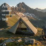 Kerge &uuml;heinimese v&auml;lip&uuml;ramiidtelt s&auml;&auml;sekaitsega matkamiseks ja reisimiseks, nelja aastaaja kasutuseks Tent Olive Green (Without Trekking Pole)