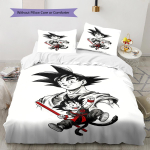 Armas koomiksitegelase Son Goku mustriga voodipesu, tekikomplekt, tekikott, padjap&uuml;&uuml;r, kodu s&uuml;nnip&auml;evakingitus (1 * tekikott + 2 * padjap&uuml;&uuml;ri, ilma s&uuml;damikuta) 135x200cm